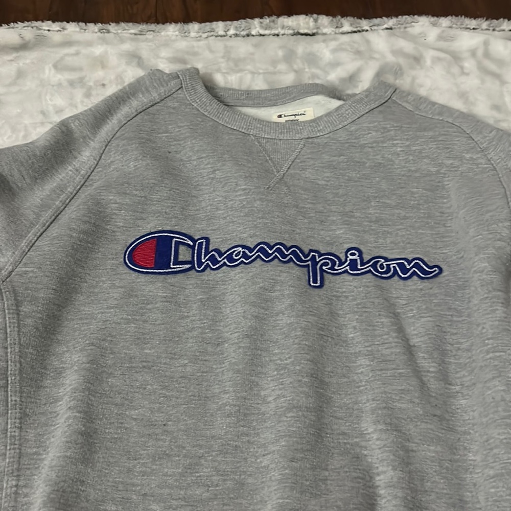champion gray crewneck